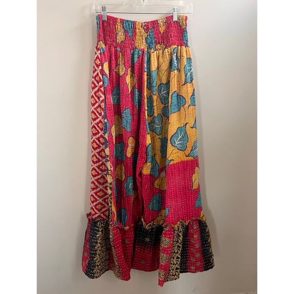 Kantha Bae Joplin pants one size boho pink dress like a hippie rock star NWT - Picture 2 of 8